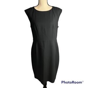 French Connection NEW Womens Black Sheath Sleeveless Dress Sz 16 FLAW Careerwear